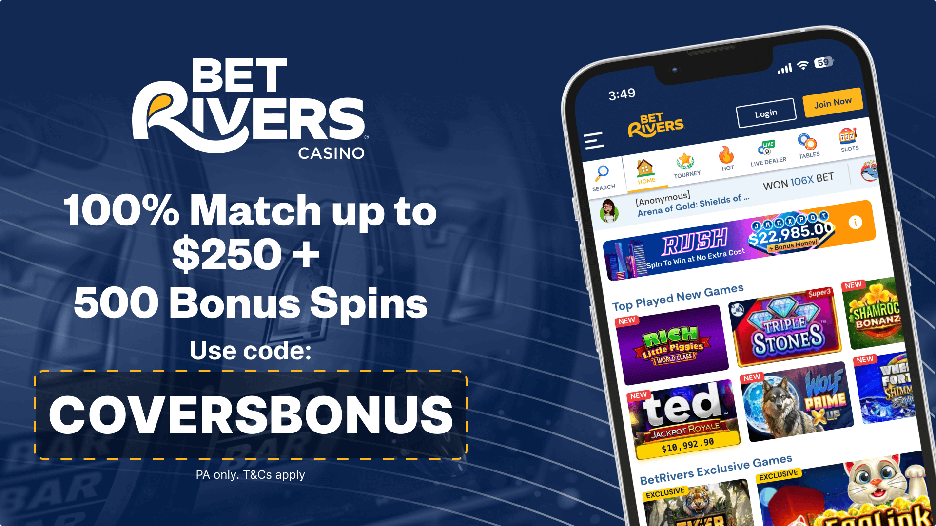 BetRivers Casino welcome bonus